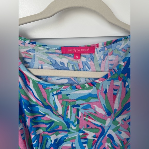 Simply Southern Women’s Tropical Print Dress size medium - Picture 4 of 8
